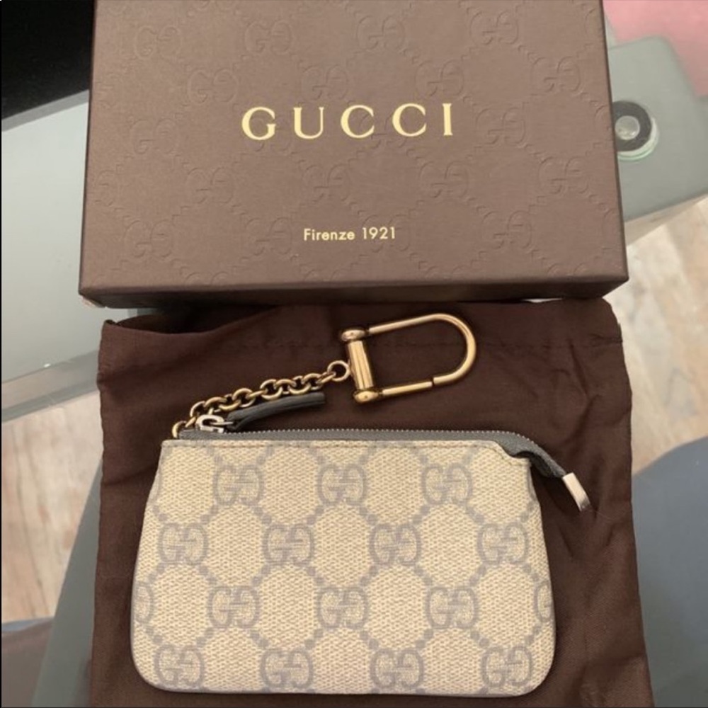 Gucci GG Canvas Gray Key Case